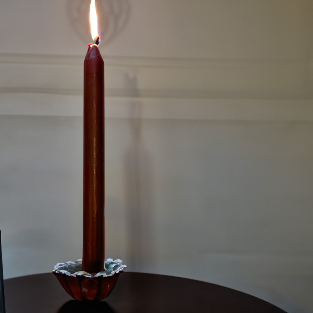 Vela Cónica Essentials 230x20mm Pack.8 Vermelho Veludo 8h