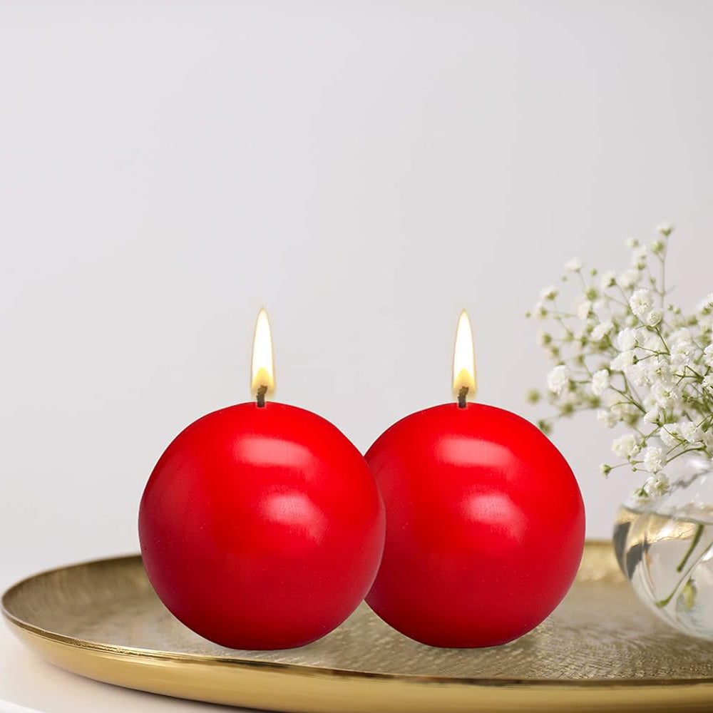 Vela Bola 70mm Vermelha 16h