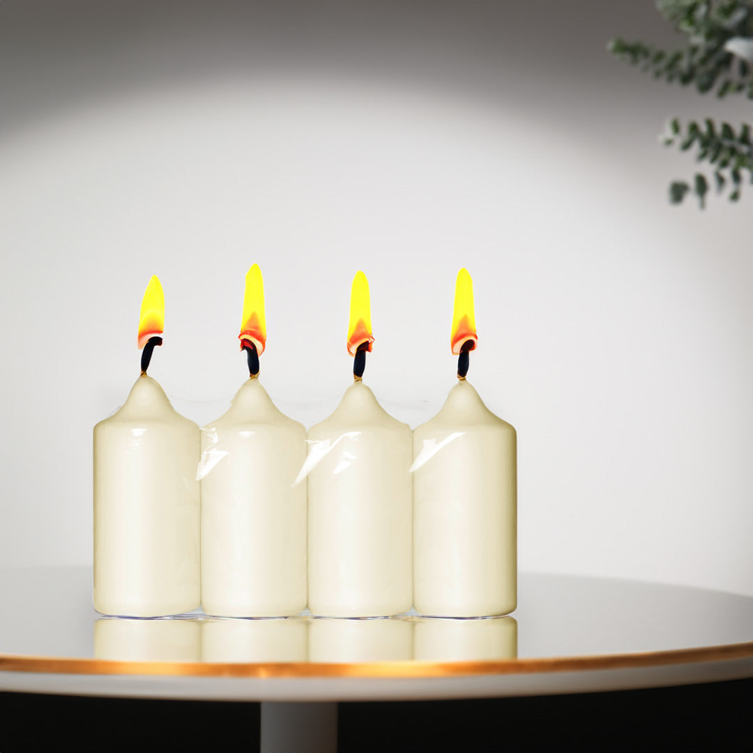 Vela Pilar 118x56mm Pack.4 Marfim