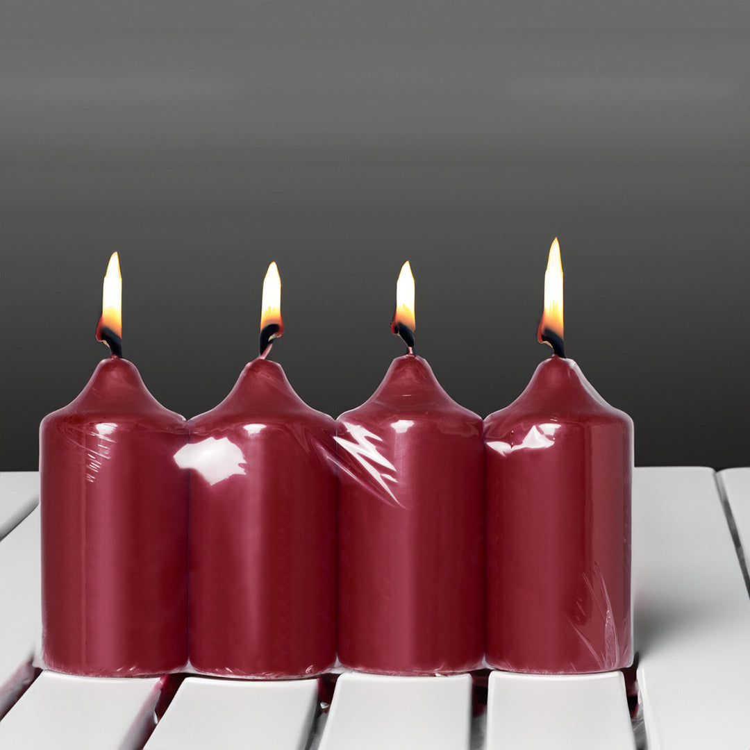 Vela Pilar 118x56mm Pack.4 Bordeaux