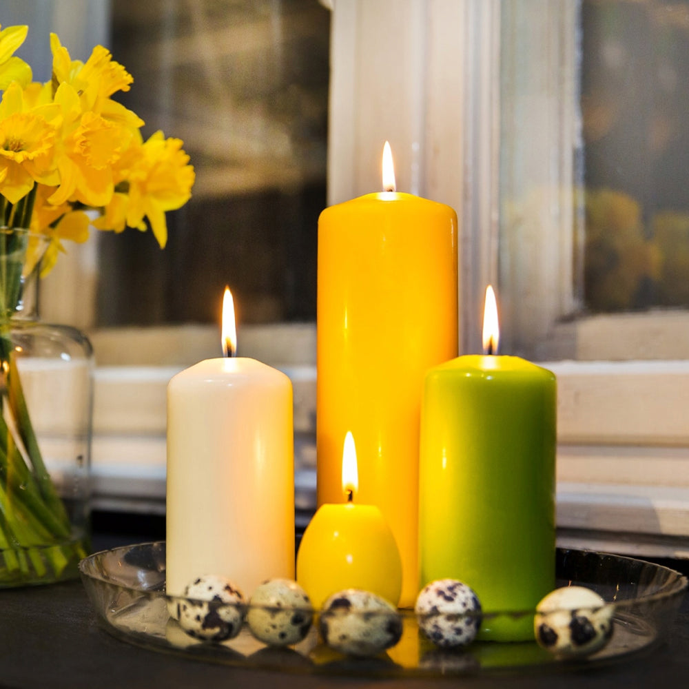 Vela Pilar 80x48mm Amarela 25h