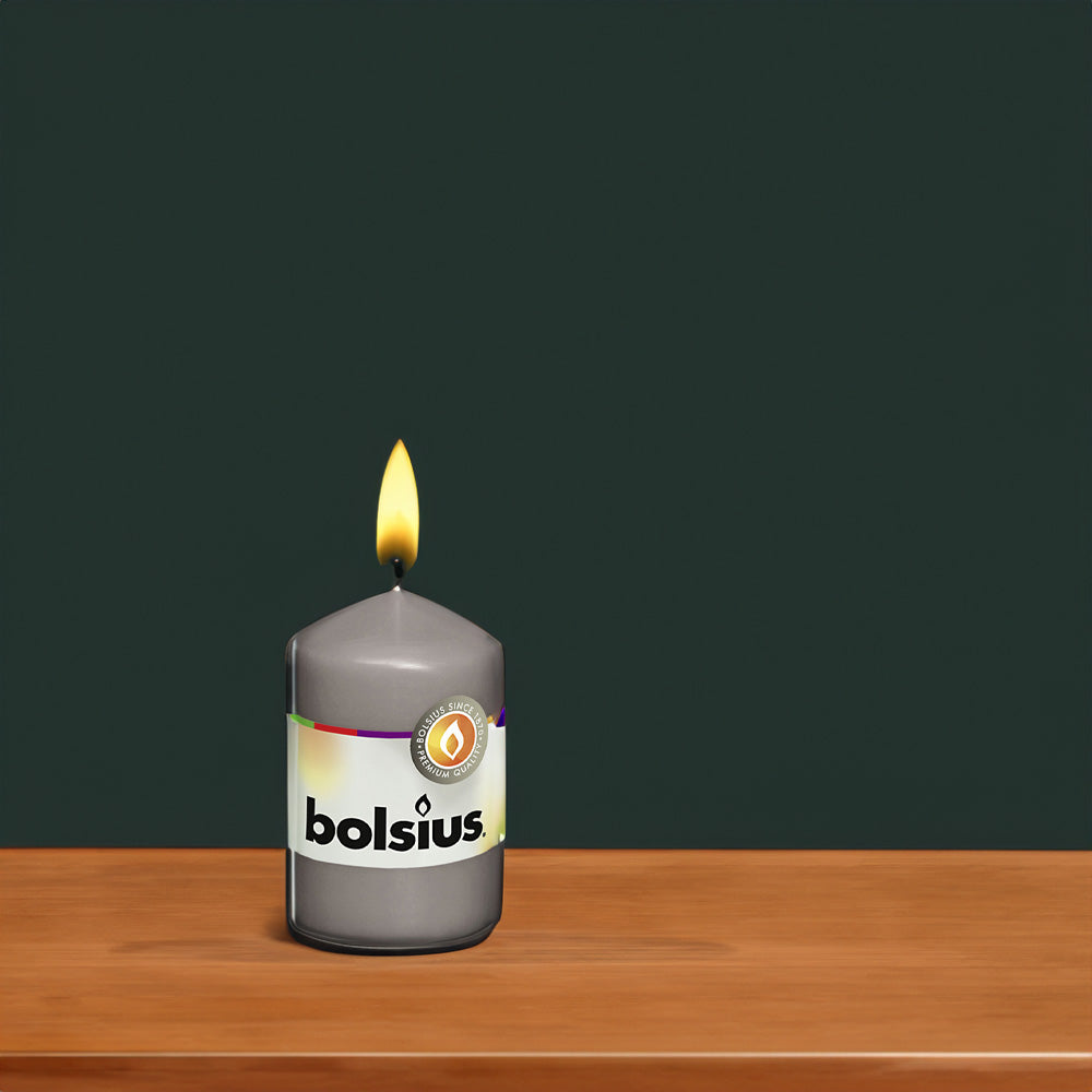 Vela Pilar 80x48mm Cinza 25h