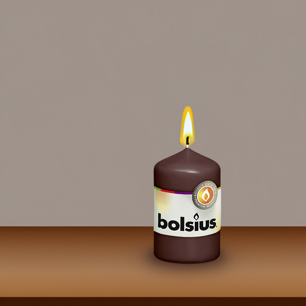 Vela Pilar 80x48mm Castanha 25h