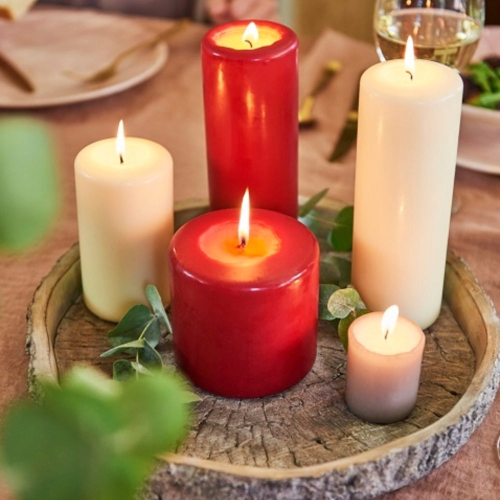 Vela Pilar 80x48mm Vermelha 25h