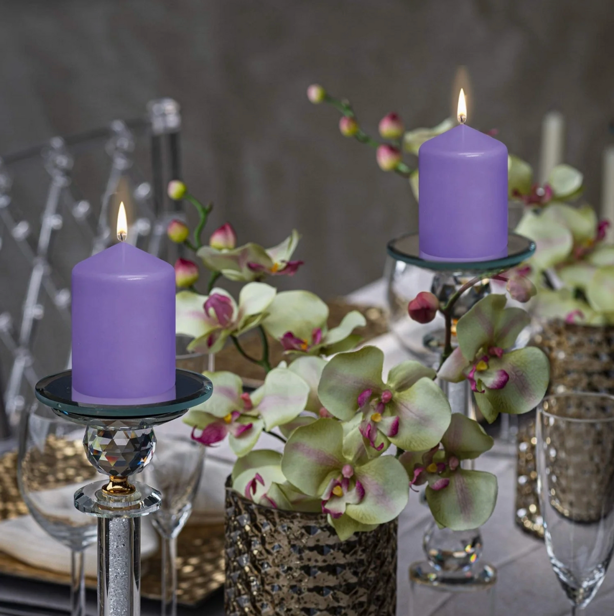 Vela Pilar 80x48mm Violeta 25h