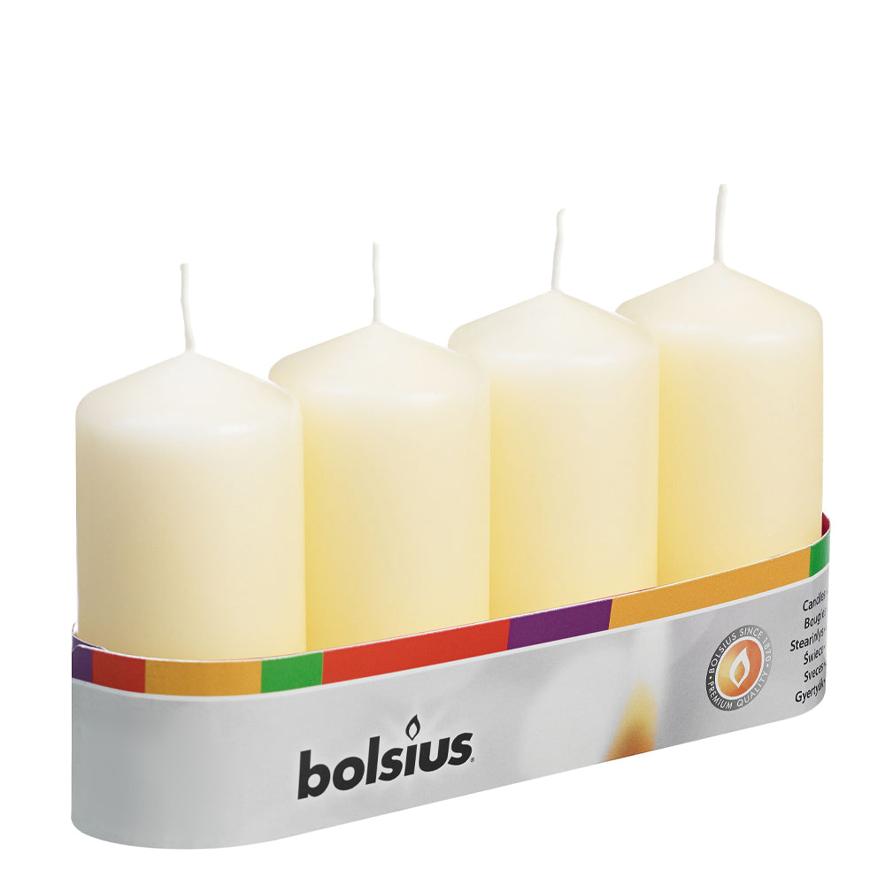 Vela Pilar 100x48mm Pack.4 Marfim 20h