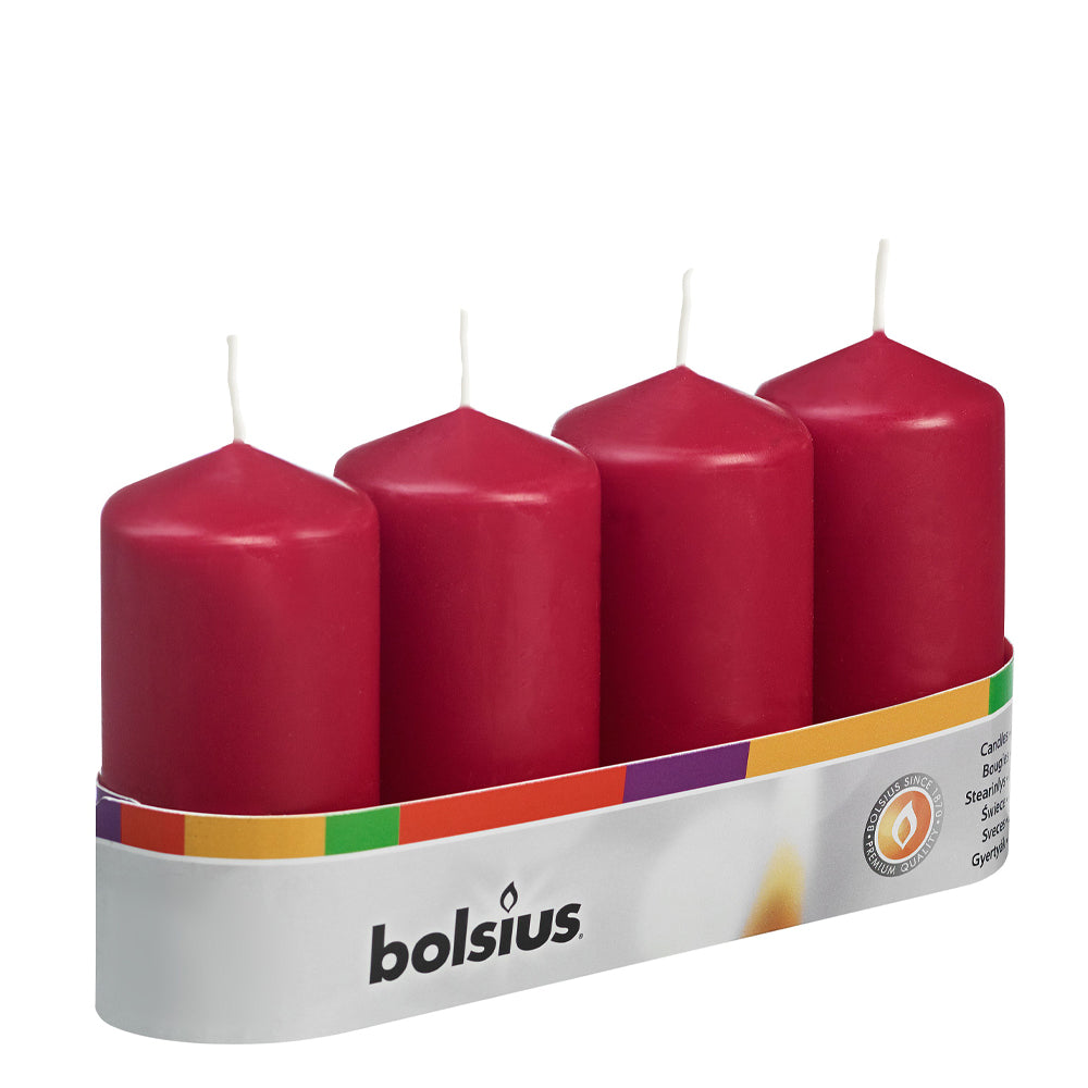 Vela Pilar 100x48mm Pack.4 Bordeaux 20h