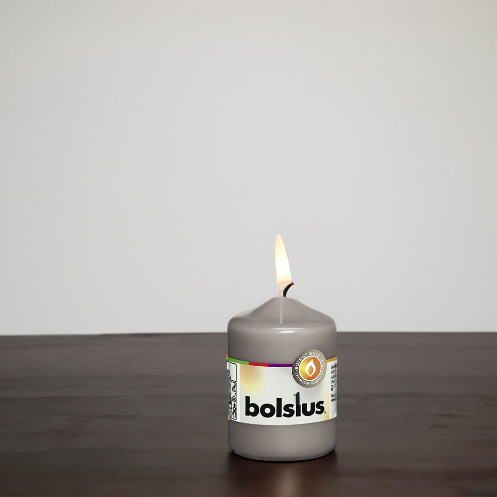 Vela Pilar 80X58mm Cinza 17h