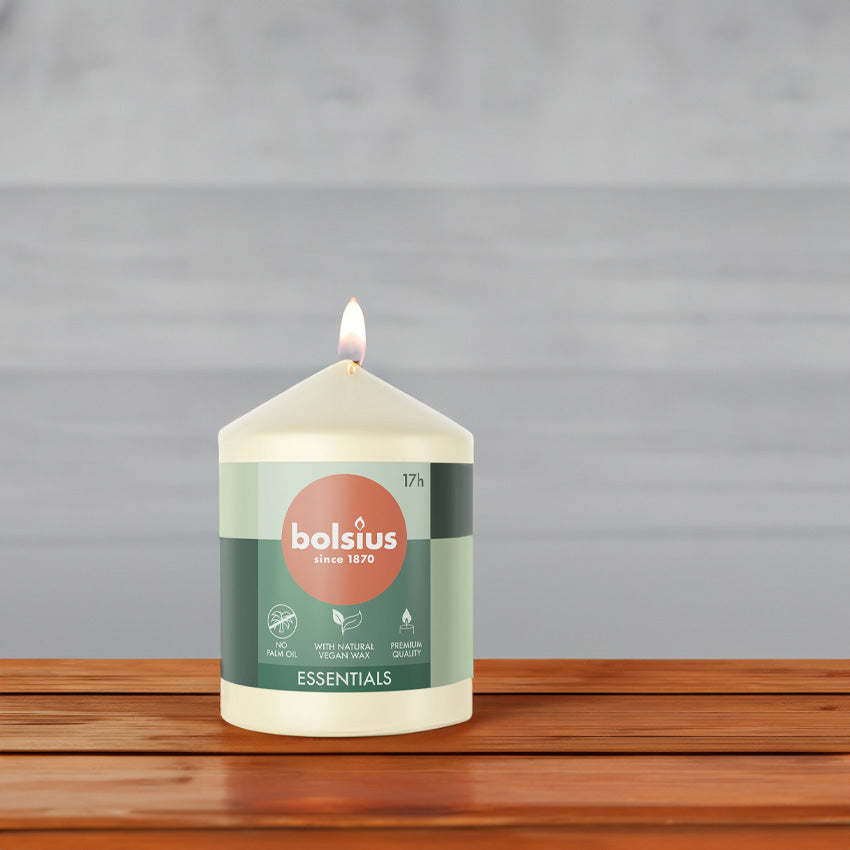 Vela Pilar Essentials 80X58mm Pérola Suave 17h