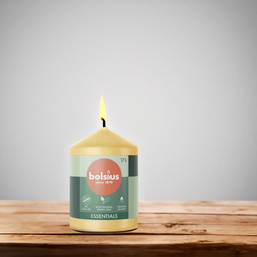 Vela Pilar Essentials 80X58mm Aveia Bege 17h