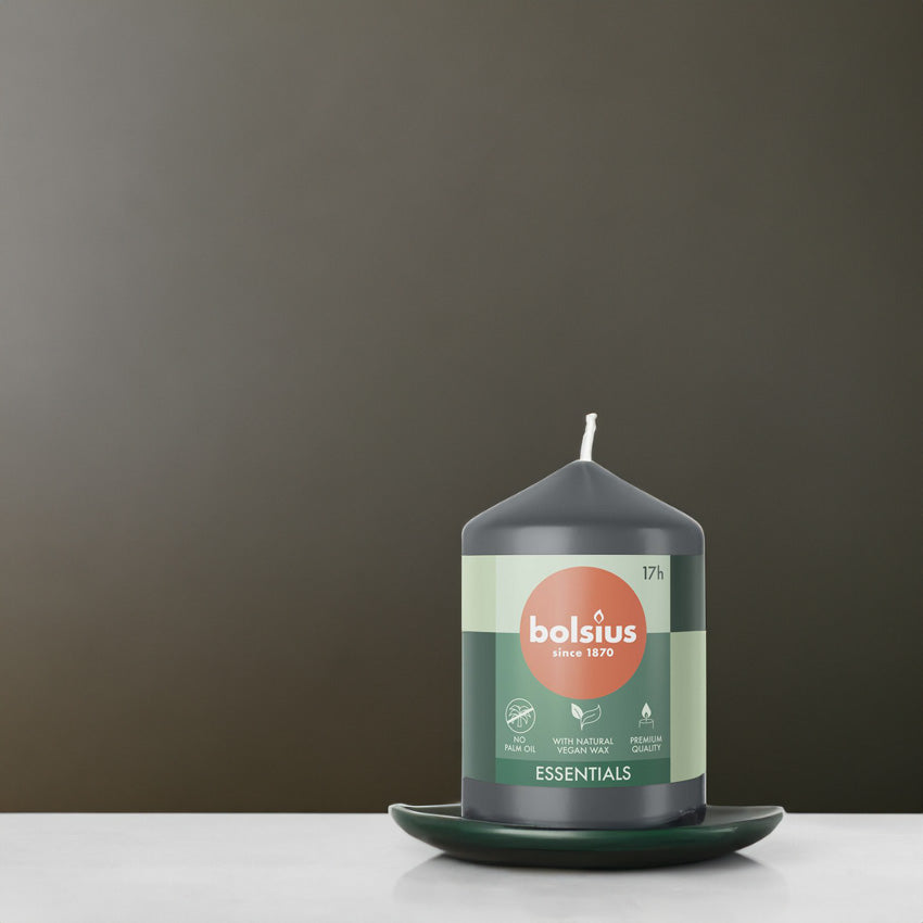 Vela Pilar Essentials 80X58mm Cinza Tempestuoso 17h