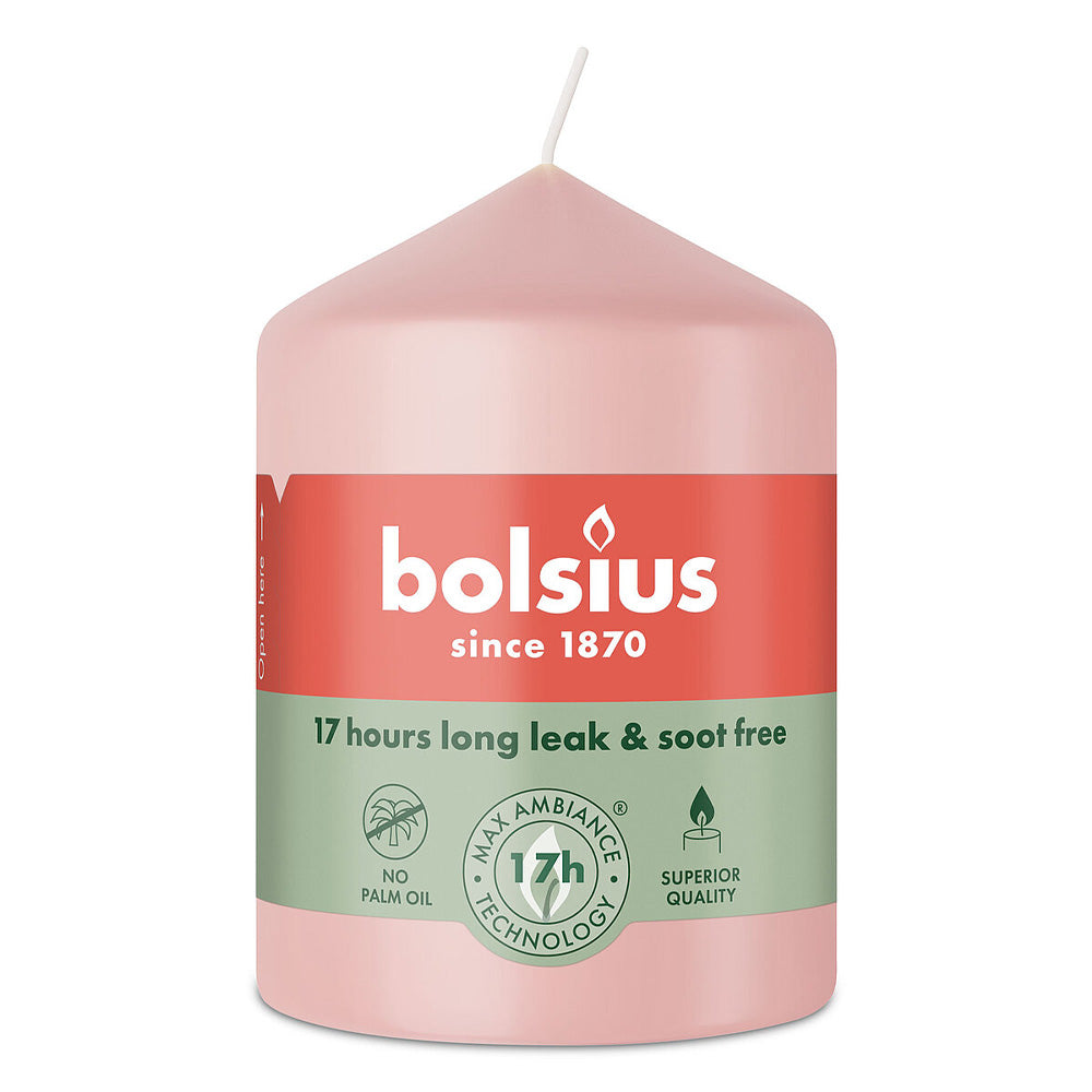 Vela Pilar 80X58mm Rosa Nublado 17h