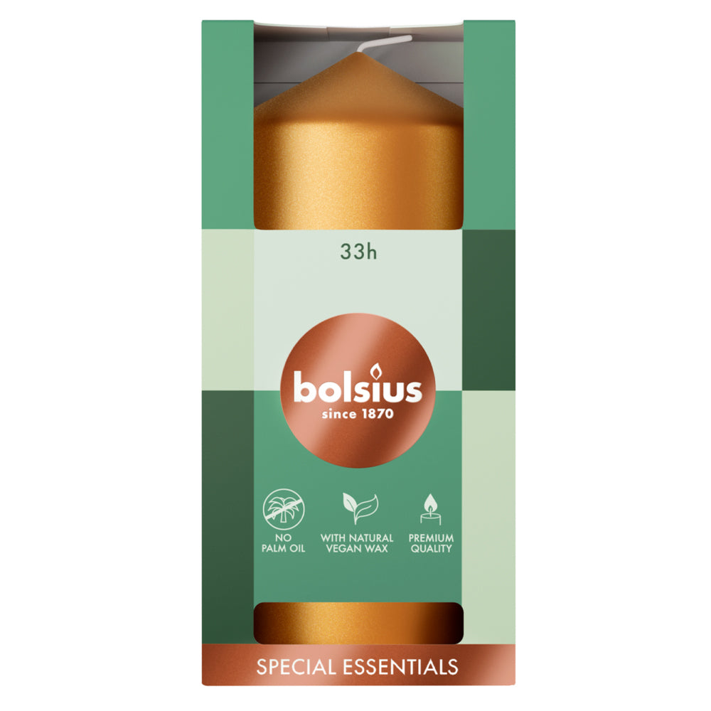 Vela Pilar Essentials 120X58mm Dourado Metálico 33h