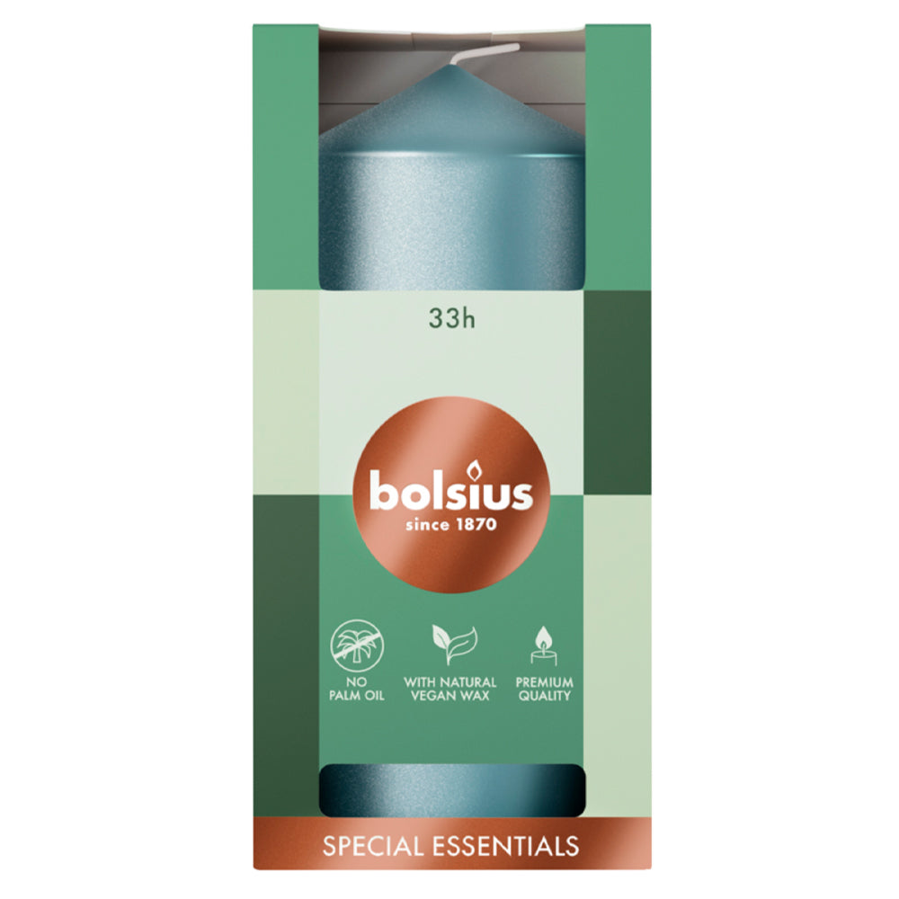 Vela Pilar Essentials 120X58mm Azul Metálico 33h