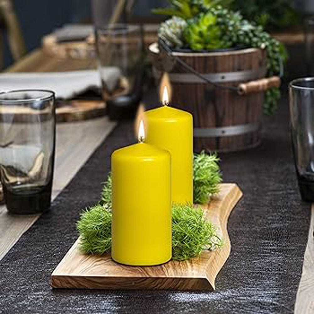 Vela Pilar 120x58mm Amarelo 33h