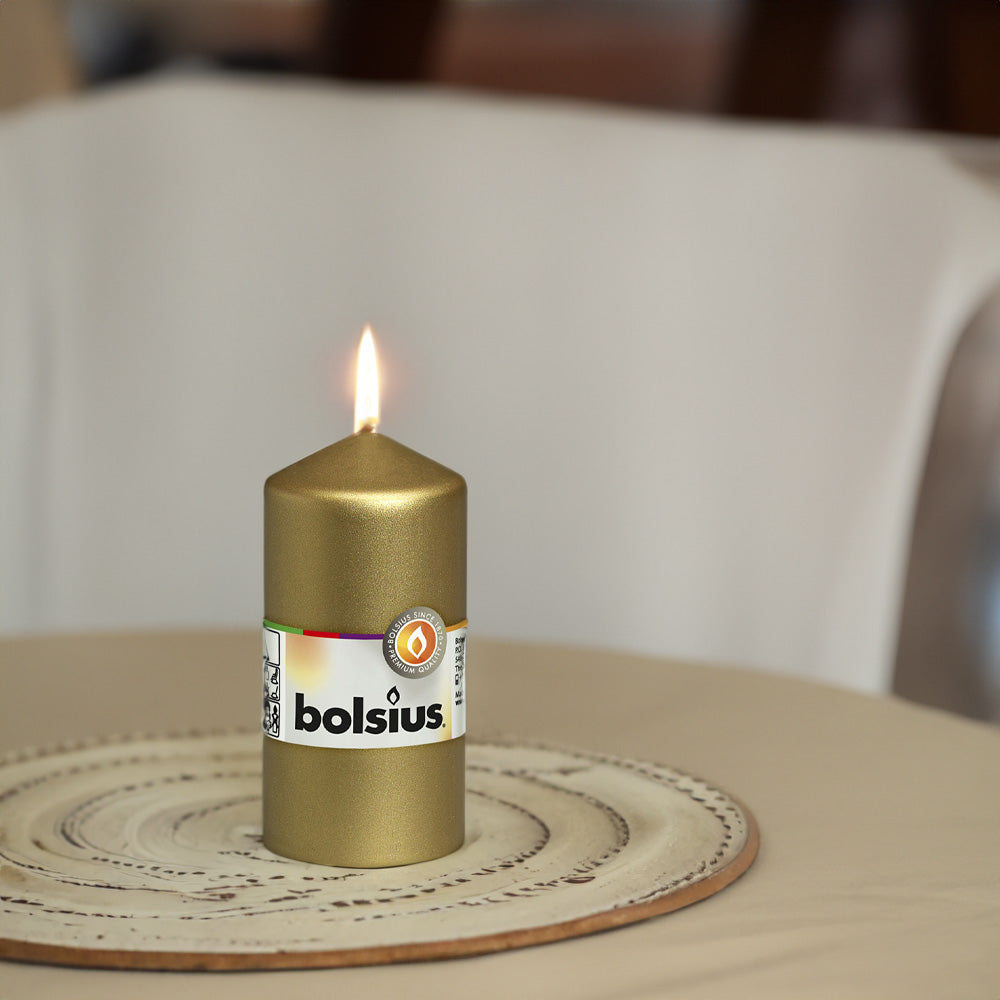 Vela Pilar 120x58mm Dourada 33h