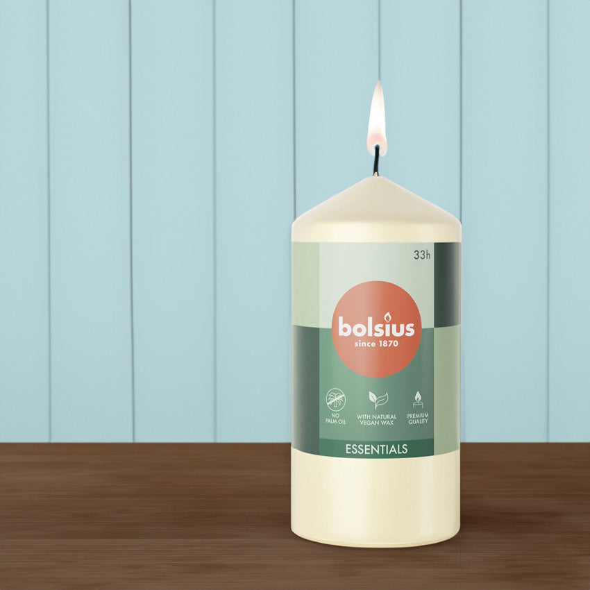 Vela Pilar Essentials 120X58mm Pérola Suave 33h