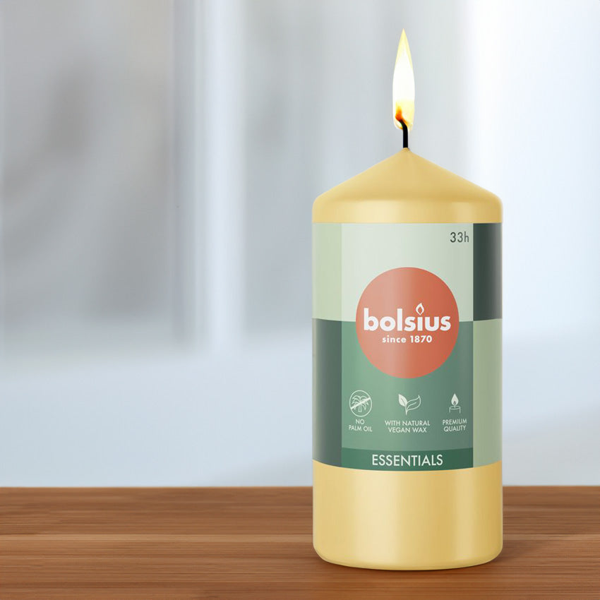 Vela Pilar Essentials 120X58mm Aveia Bege 33h