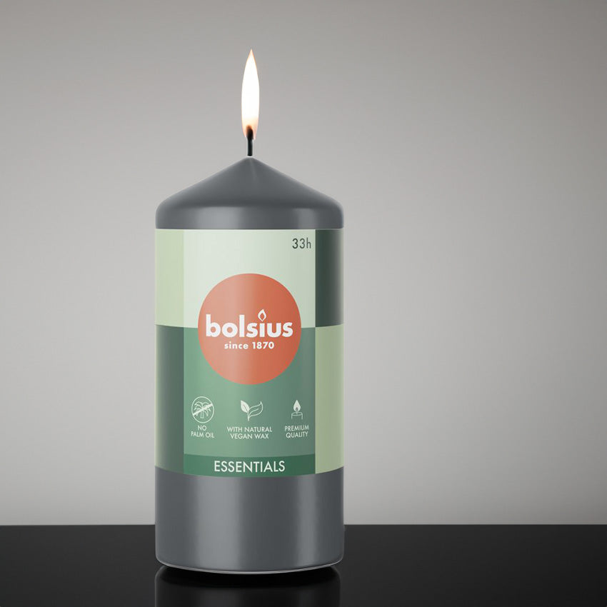 Vela Pilar Essentials 120X58mm Cinza Tempestuoso 33h