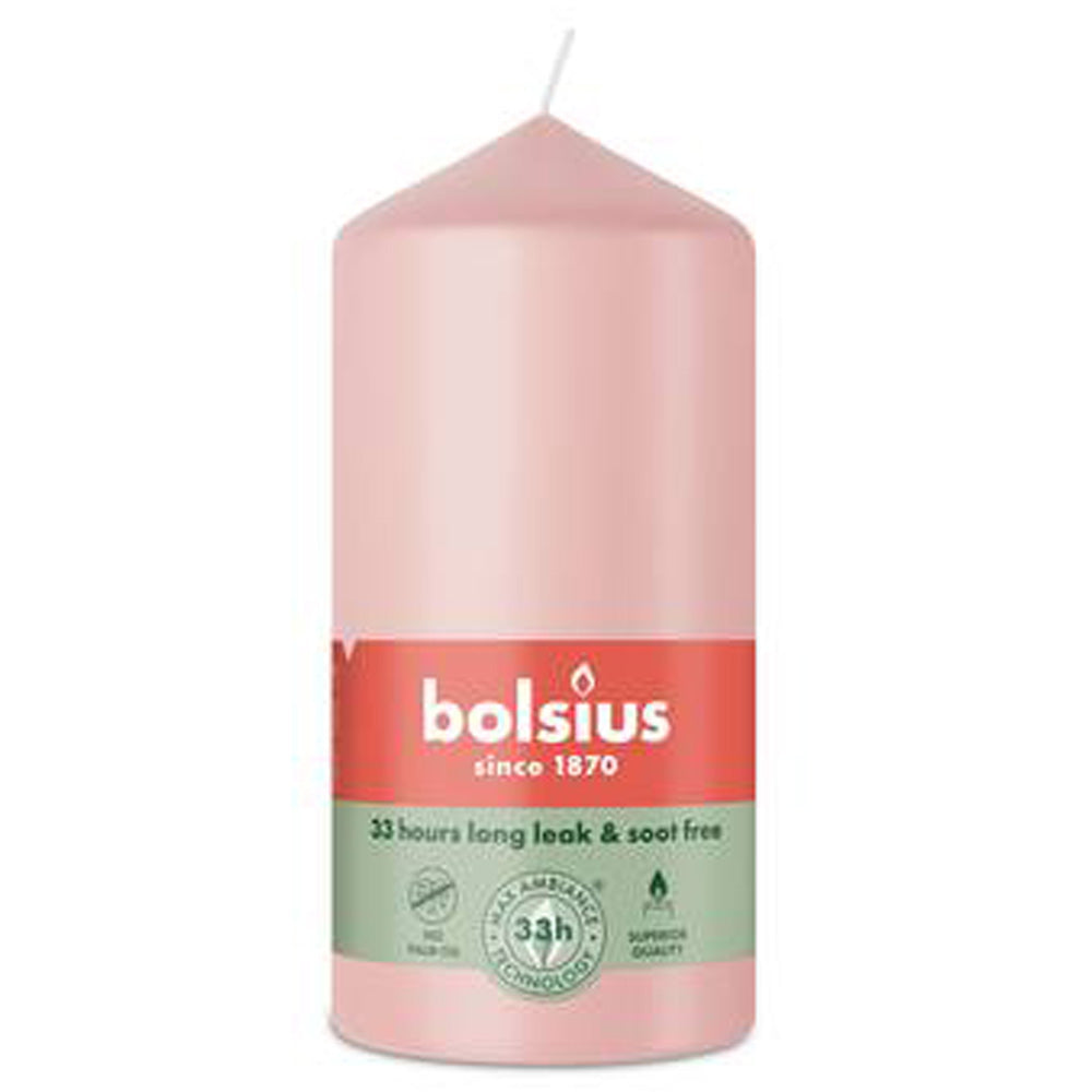 Vela Pilar 120x58mm Rosa Nublado 33h
