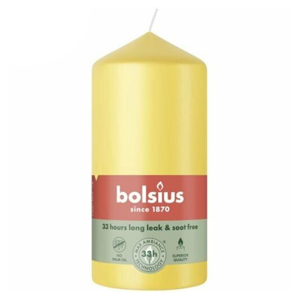 Vela Pilar 120x58mm Amarelo Sol 33h