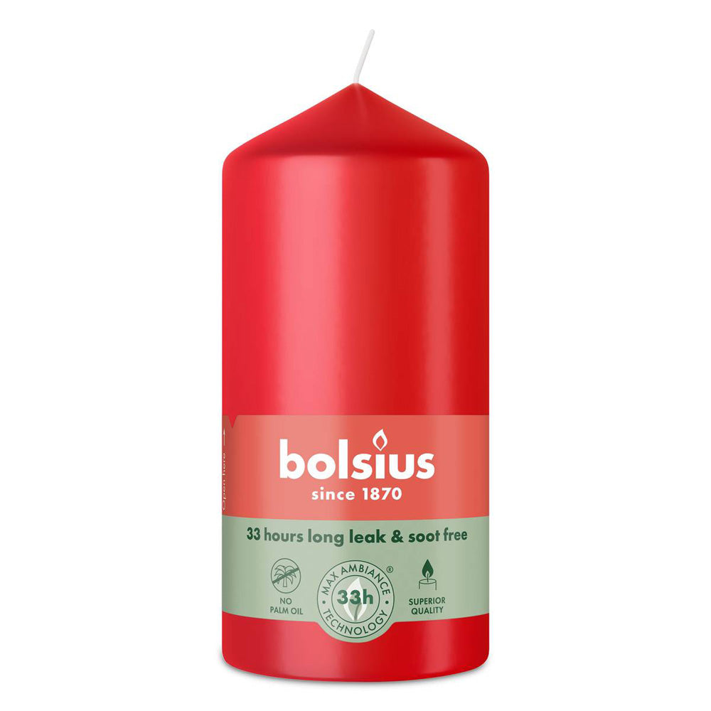 Vela Pilar 120x58mm Vermelho Delicado 33h