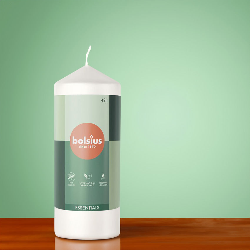 Vela Pilar Essentials 150X58mm Branca 42h