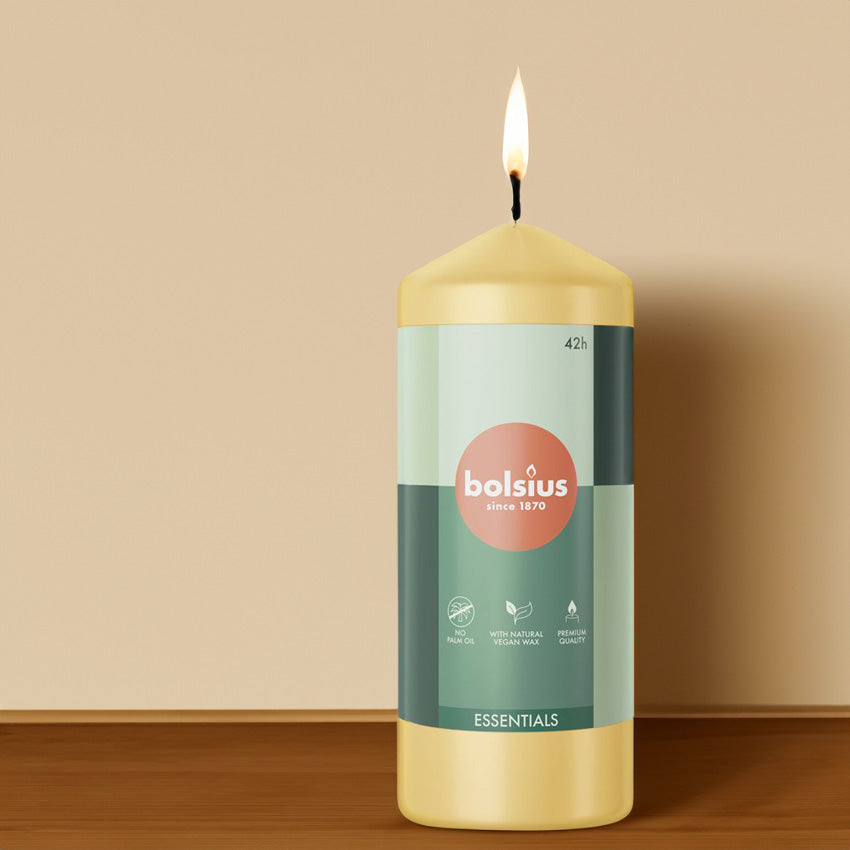 Vela Pilar Essentials 150X58mm Aveia Bege 42h