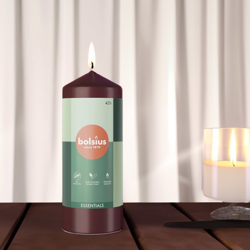 Vela Pilar Essentials 150X58mm Vermelho Veludo 42h