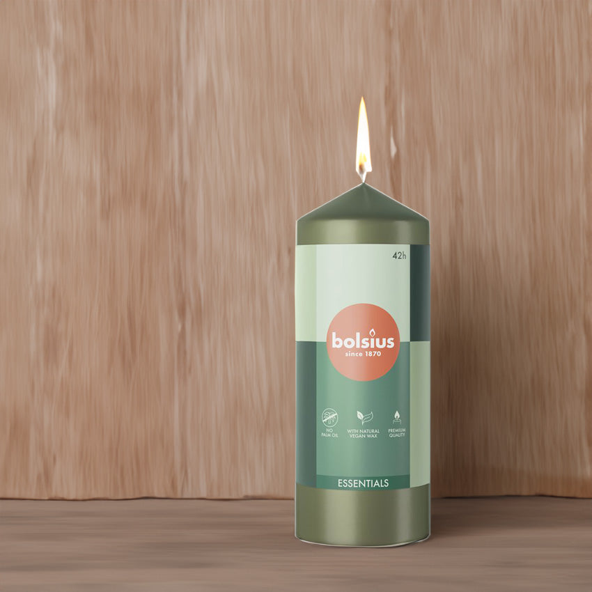 Vela Pilar Essentials 150X58mm Verde Seco 42h