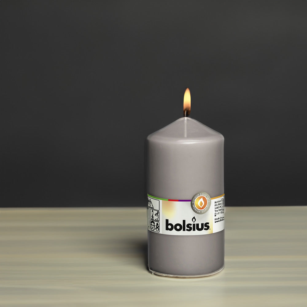 Vela Pilar 130x68mm Cinza 43h