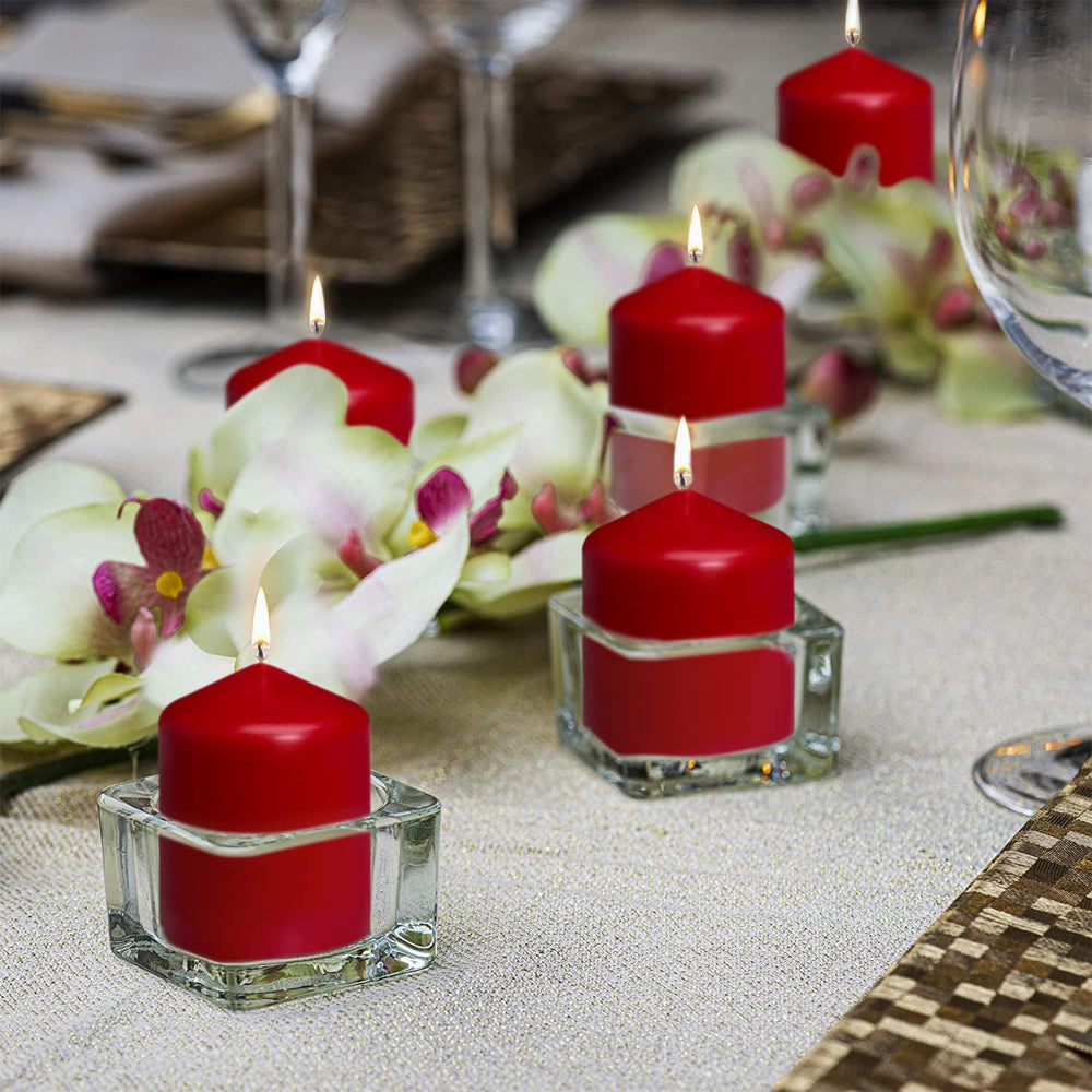 Vela Pilar 130x68mm Vermelha 43h