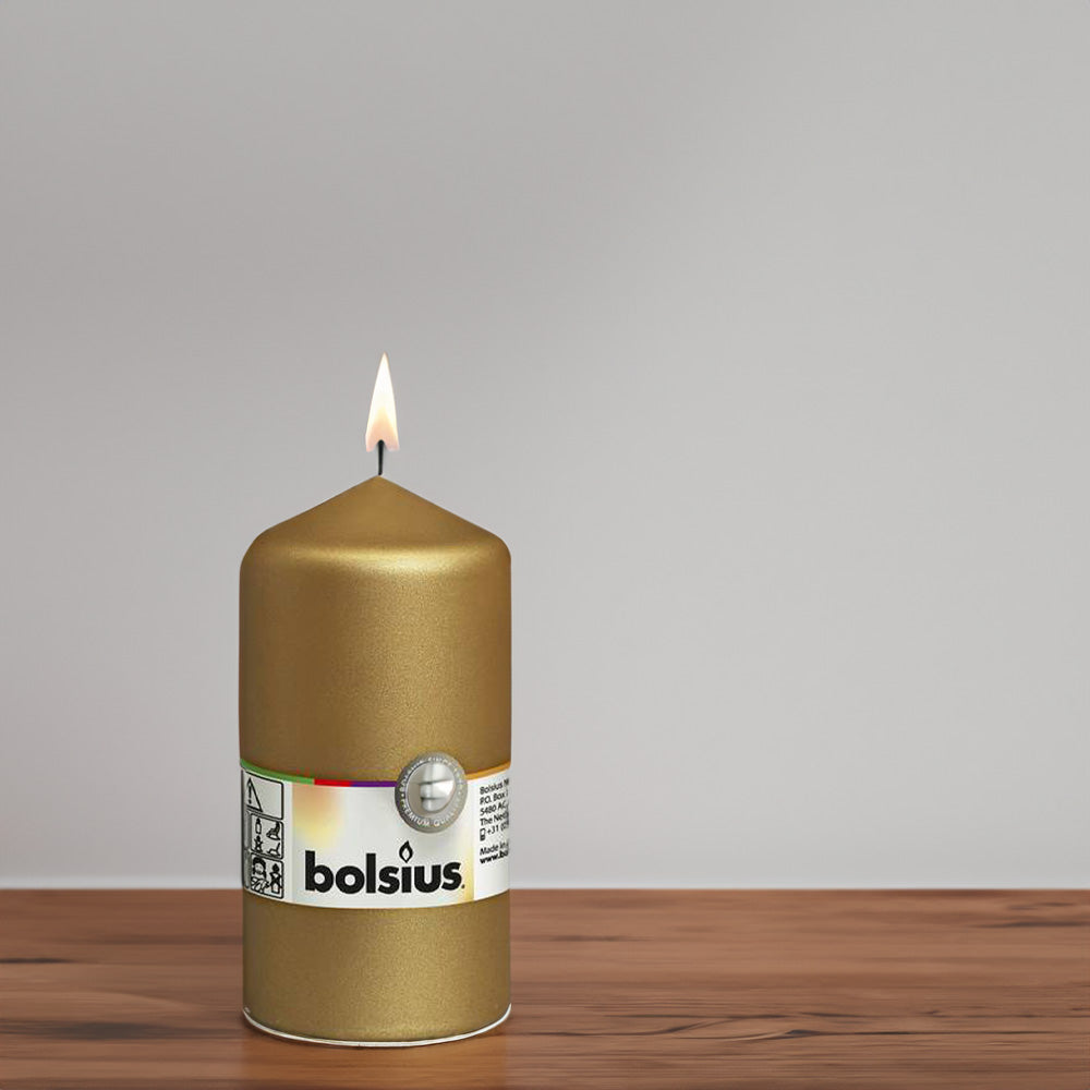 Vela Pilar 130x68mm Dourada 43h