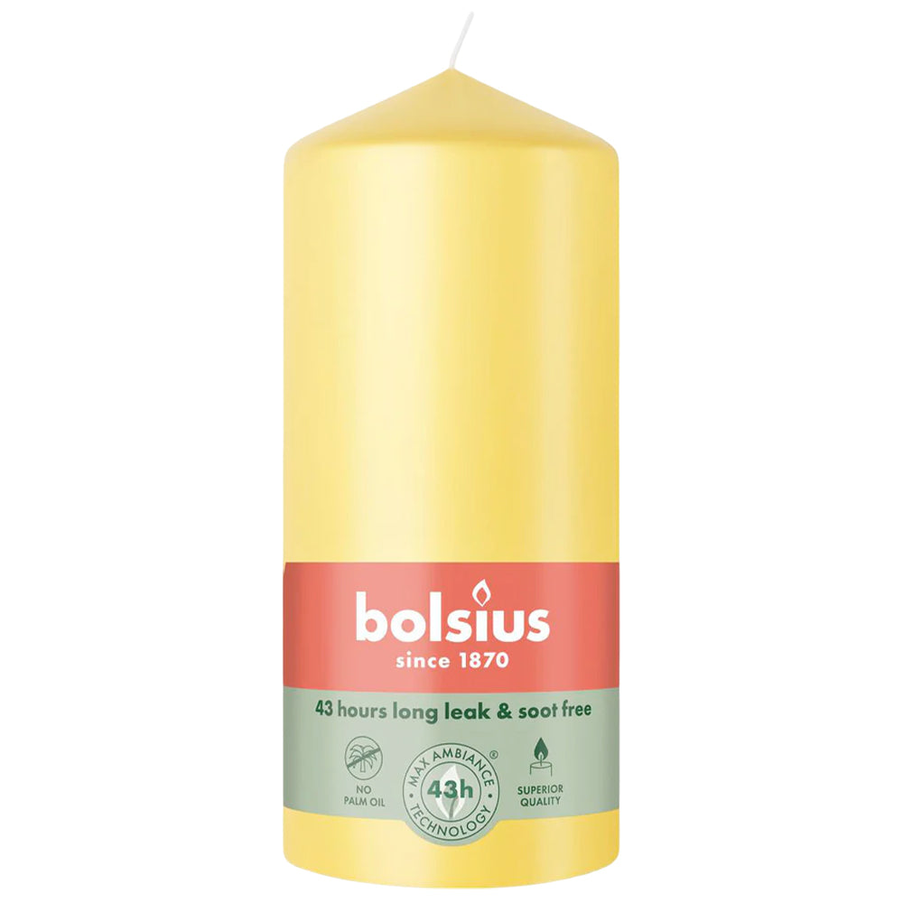 Vela Pilar 130x68mm Amarelo Sol 43h