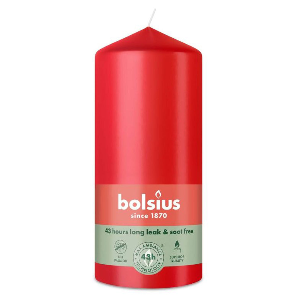 Vela Pilar 130x68mm Vermelho Delicado 43h