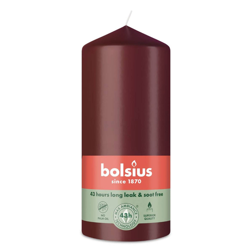 Vela Pilar 130x68mm Vermelho Veludo 43h