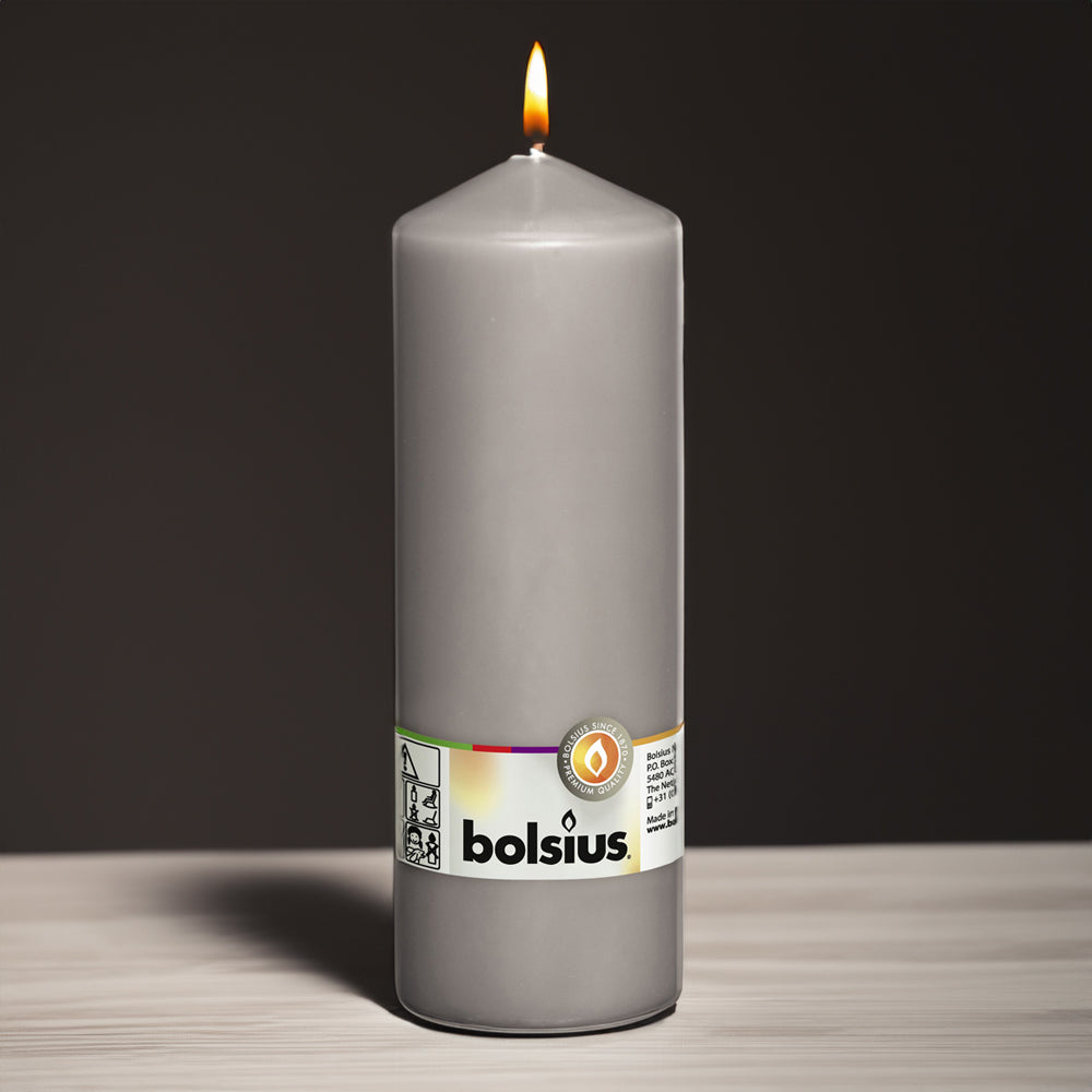 Vela Pilar 200x68mm Cinza 78h