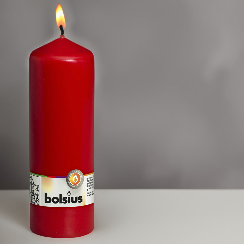 Vela Pilar 200x68mm Vermelha 78h