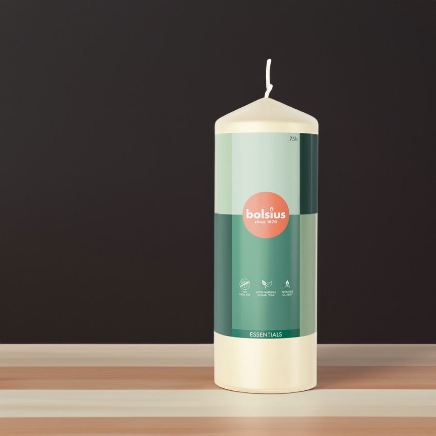 Vela Pilar Essentials 200X68mm Pérola Suave 75h