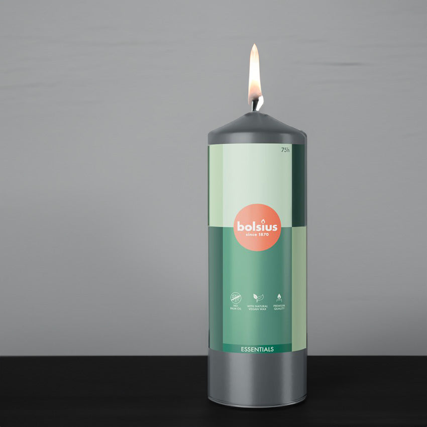 Vela Pilar Essentials 200X68mm Cinza Tempestuoso 75h