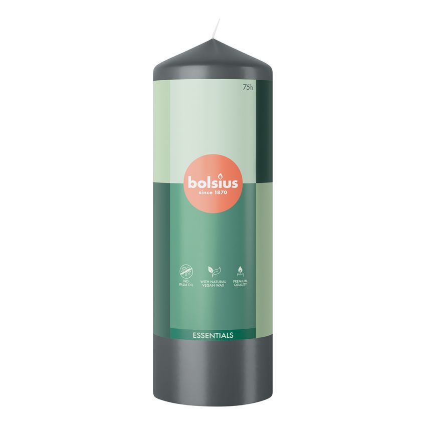 Vela Pilar Essentials 200X68mm Cinza Tempestuoso 75h