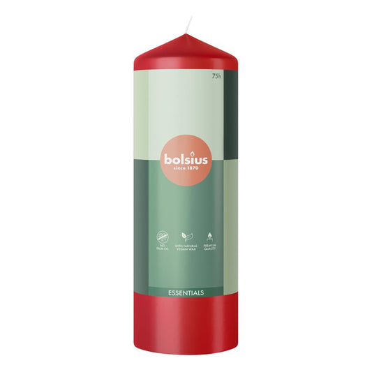 Vela Pilar Essentials 200X68mm Vermelho Delicado 75h