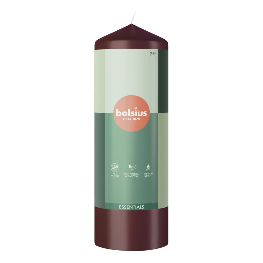 Vela Pilar Essentials 200X68mm Vermelho Veludo 75h