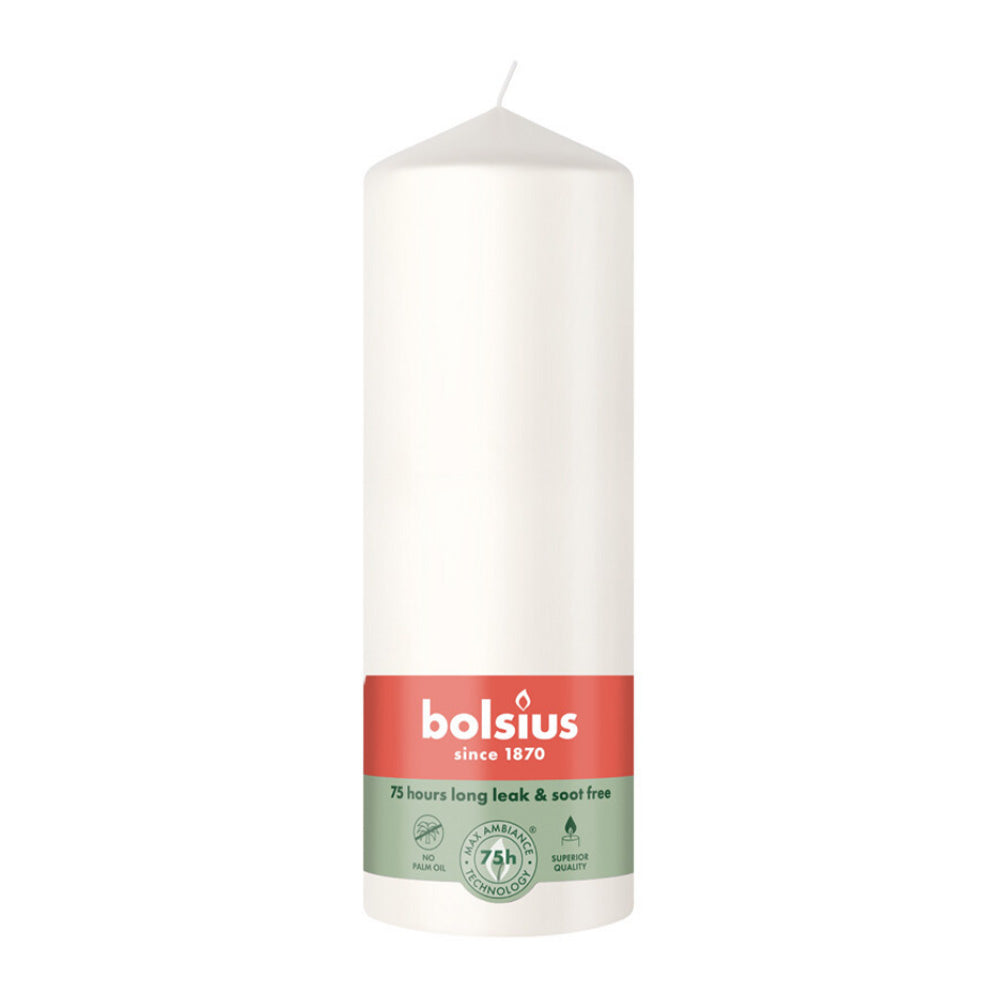 Vela Pilar 200x68mm Branca 75h