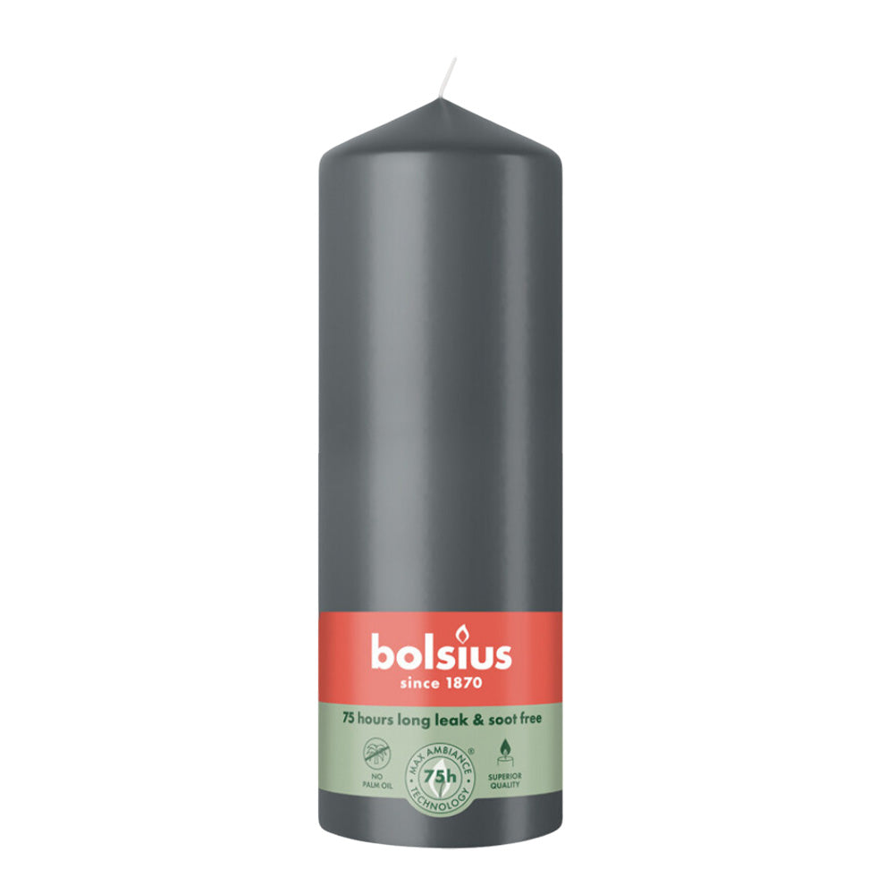 Vela Pilar 200x68mm Cinza Tempestuoso 75h