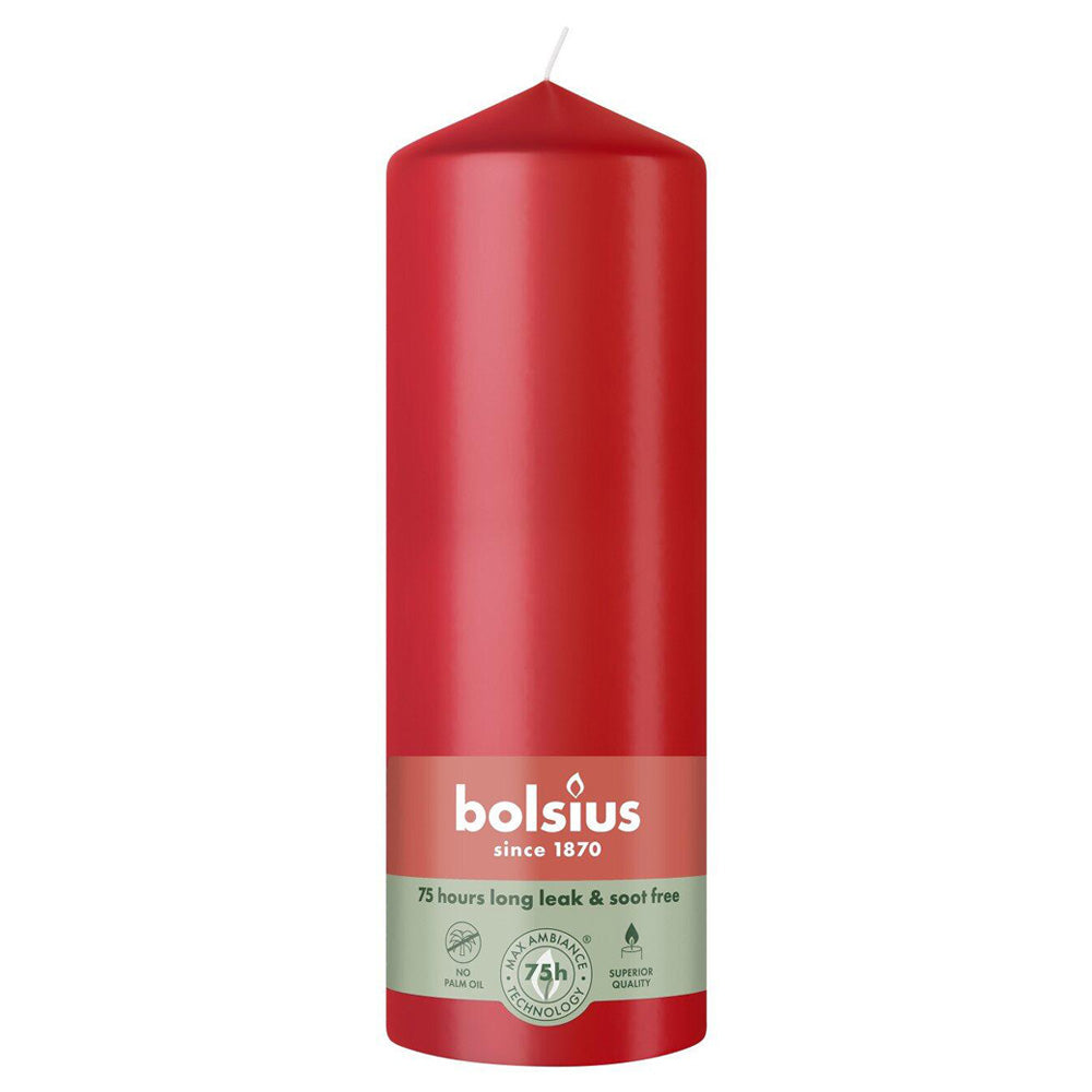 Vela Pilar 200x68mm Vermelho Delicado 75h