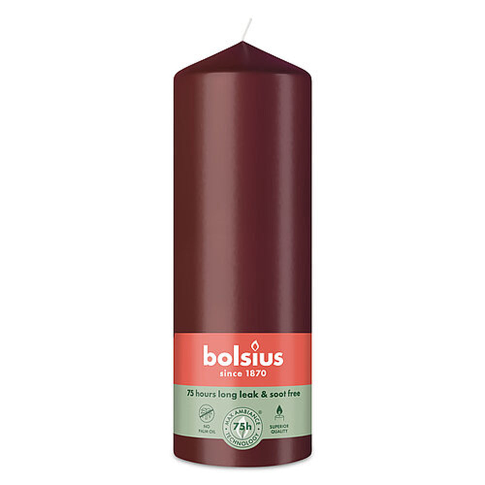 Vela Pilar 200x68mm Vermelho Veludo 75h