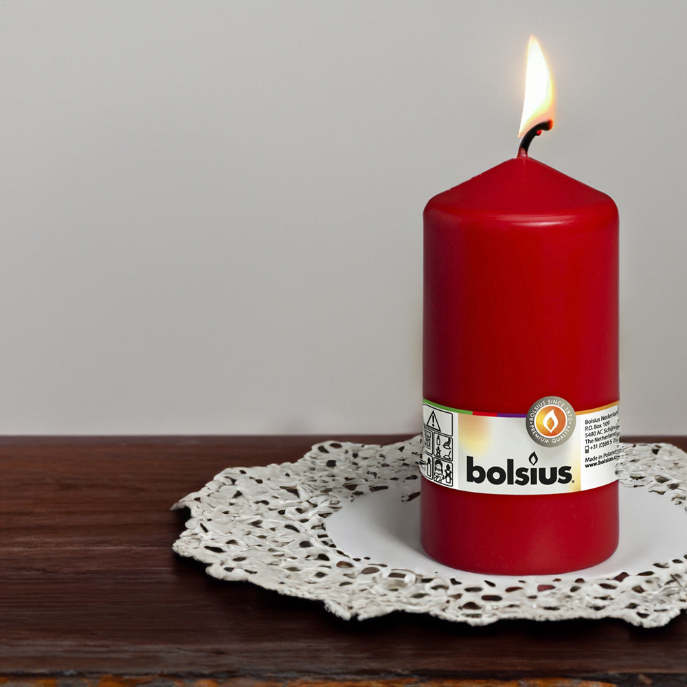 Vela Pilar 150x78mm Vermelha 65h