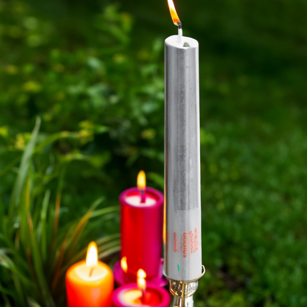 Vela Tocha Exterior Rústica Cinza 1130mmx30mm 7h