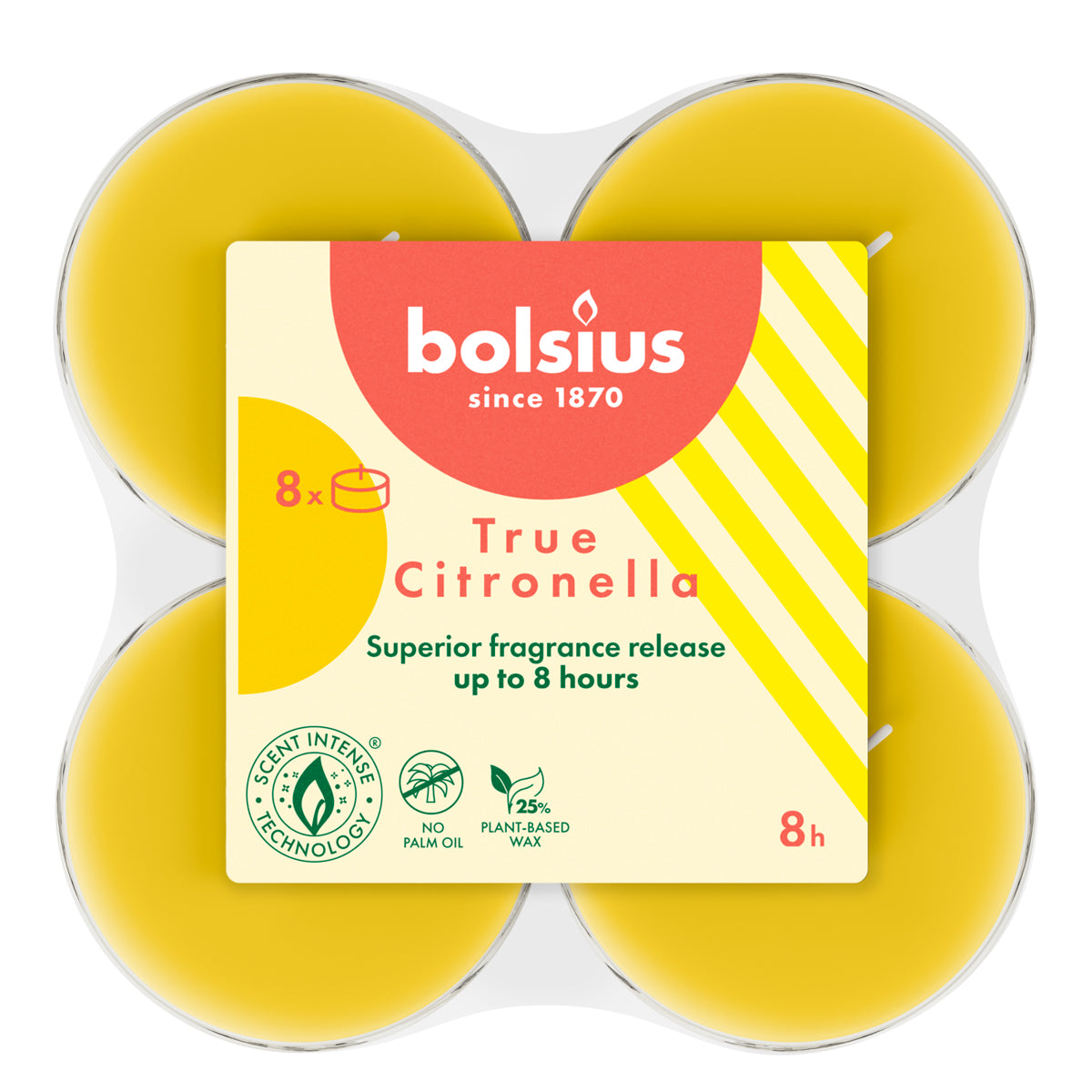 Vela Maxi Tealight Pack.8 Aromática Citronella 8h